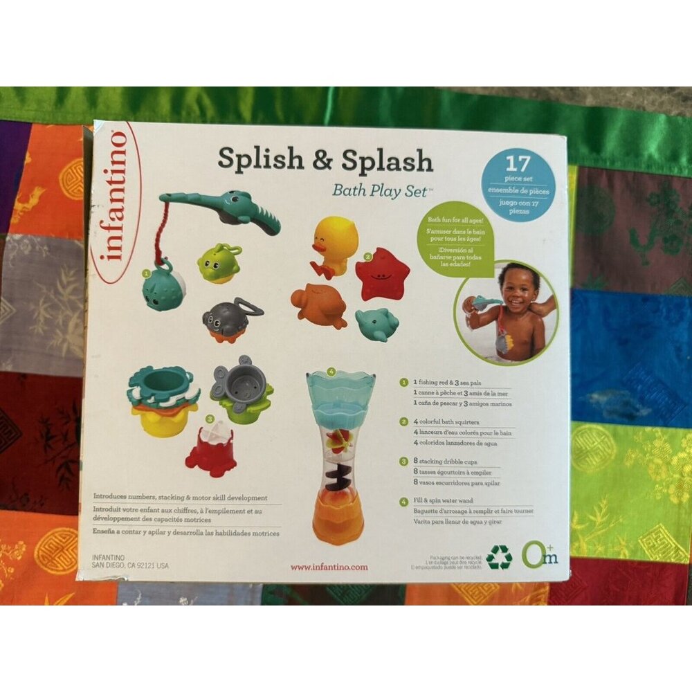 Brand New Seaked Rare Infantino splish & splash bath playset - Picture 2 of 12